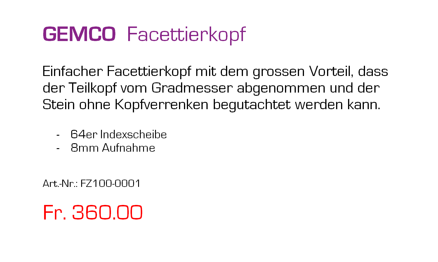 Facettierkopf