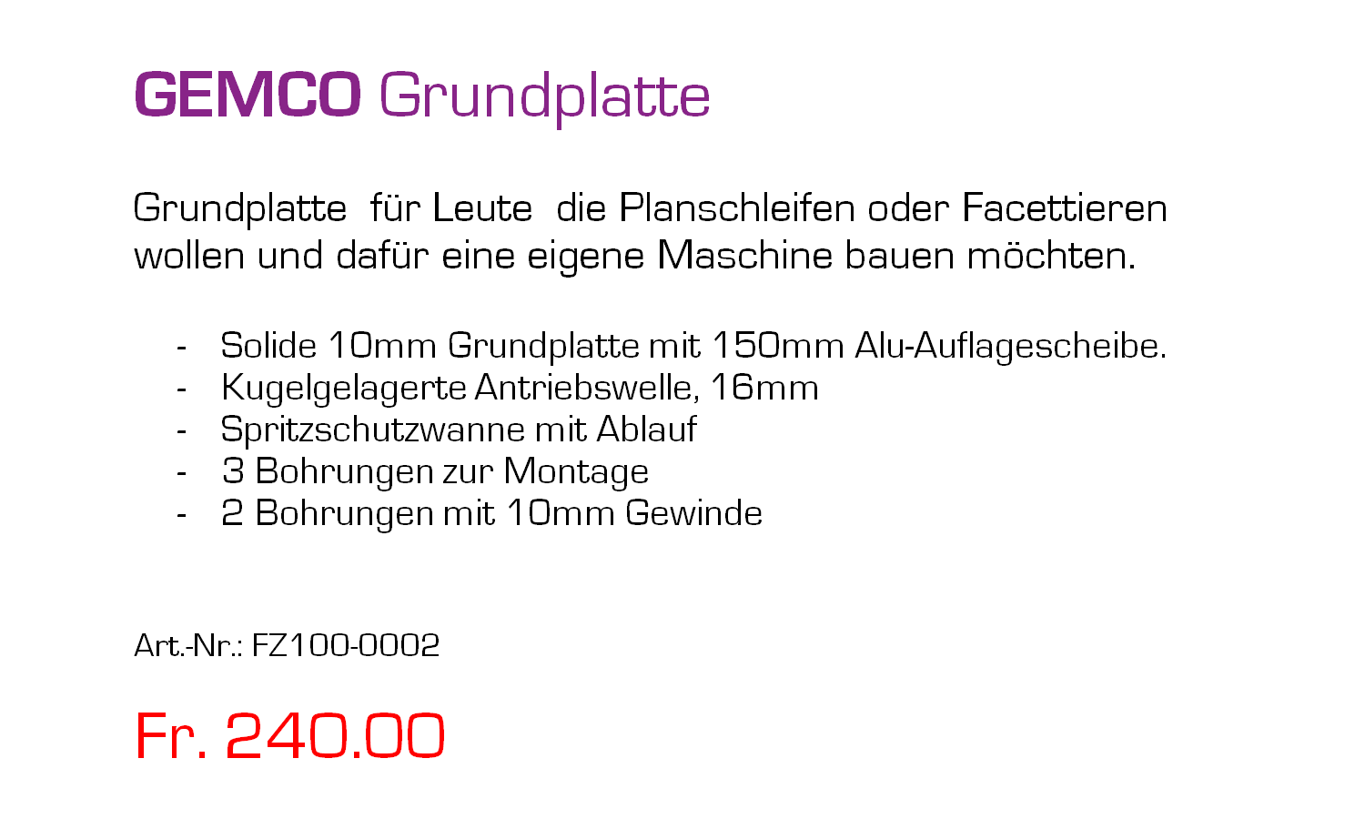 Grundplatte