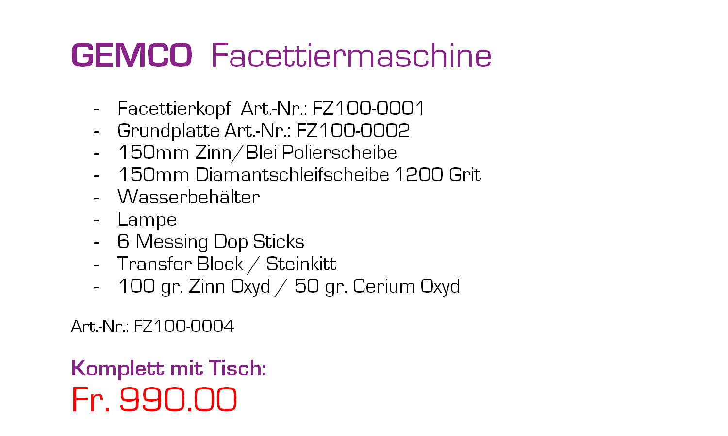 Facettiermaschine